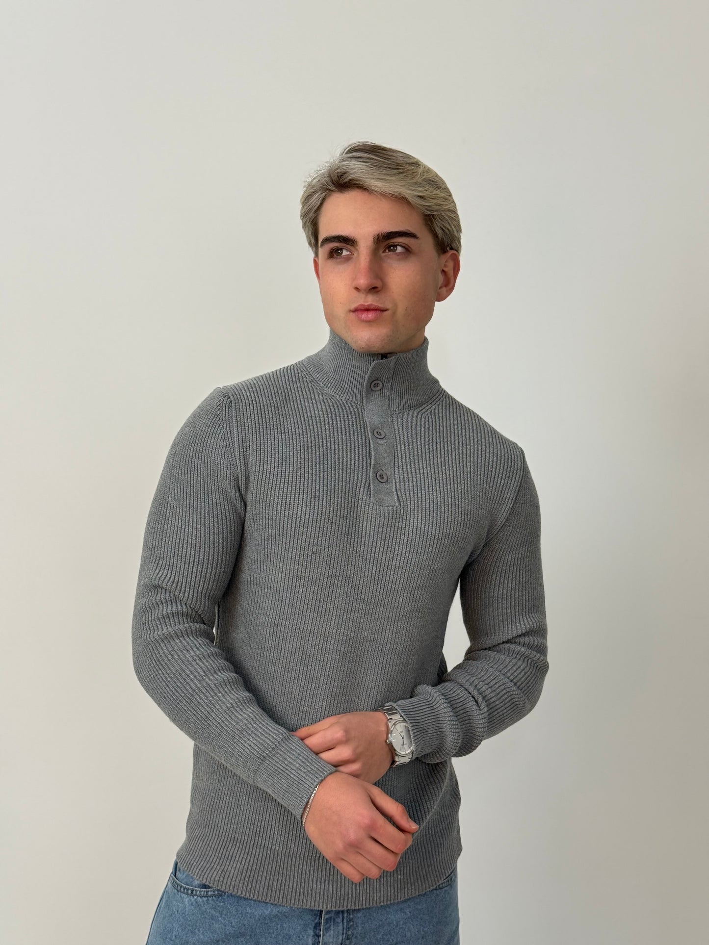 Sweater Linaje - Gris Claro