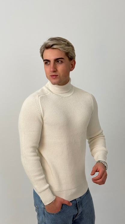 Sweater Legado | Cuello Alto Premium - Crudo
