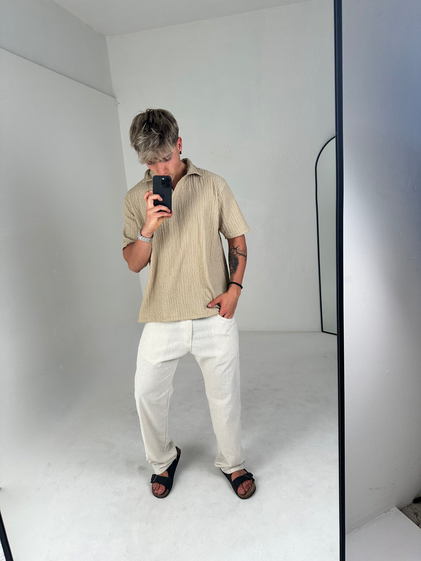 Chomba Beige Casual - Jacquard