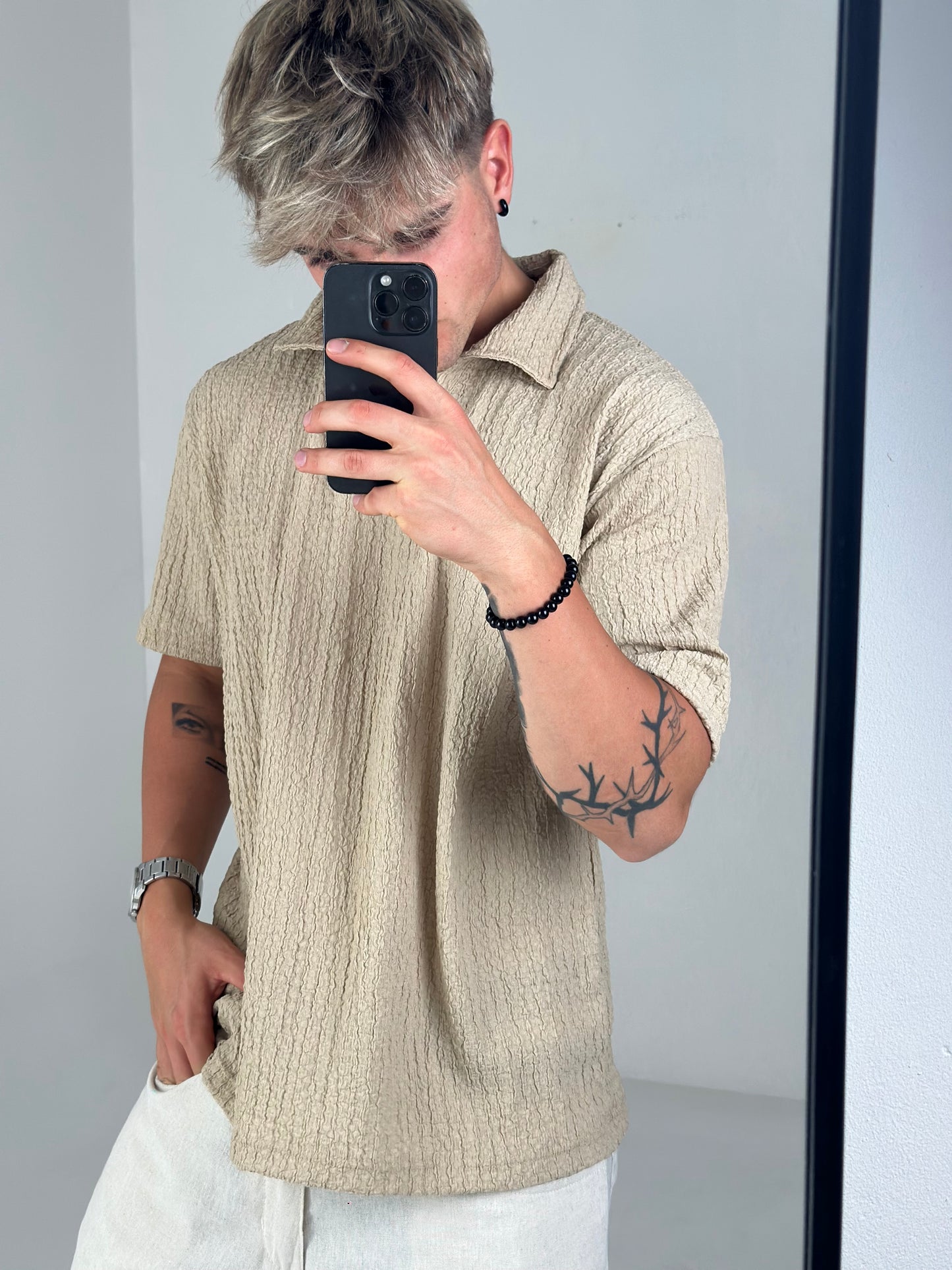 Chomba Beige Casual - Jacquard