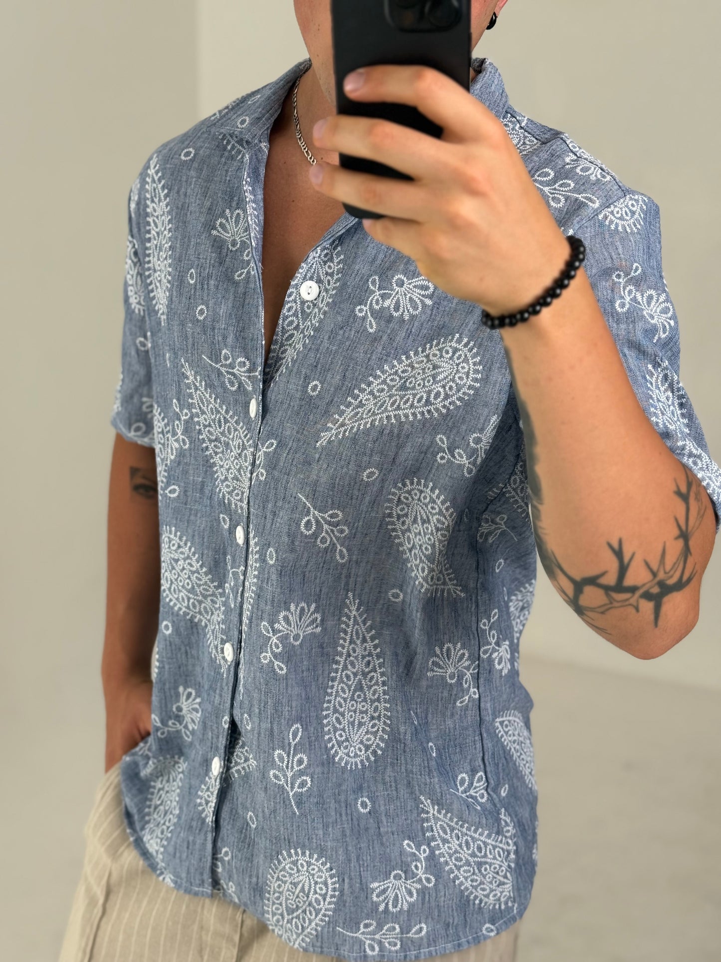 Sunset Lino - Marine Blue