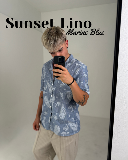 Sunset Lino - Marine Blue