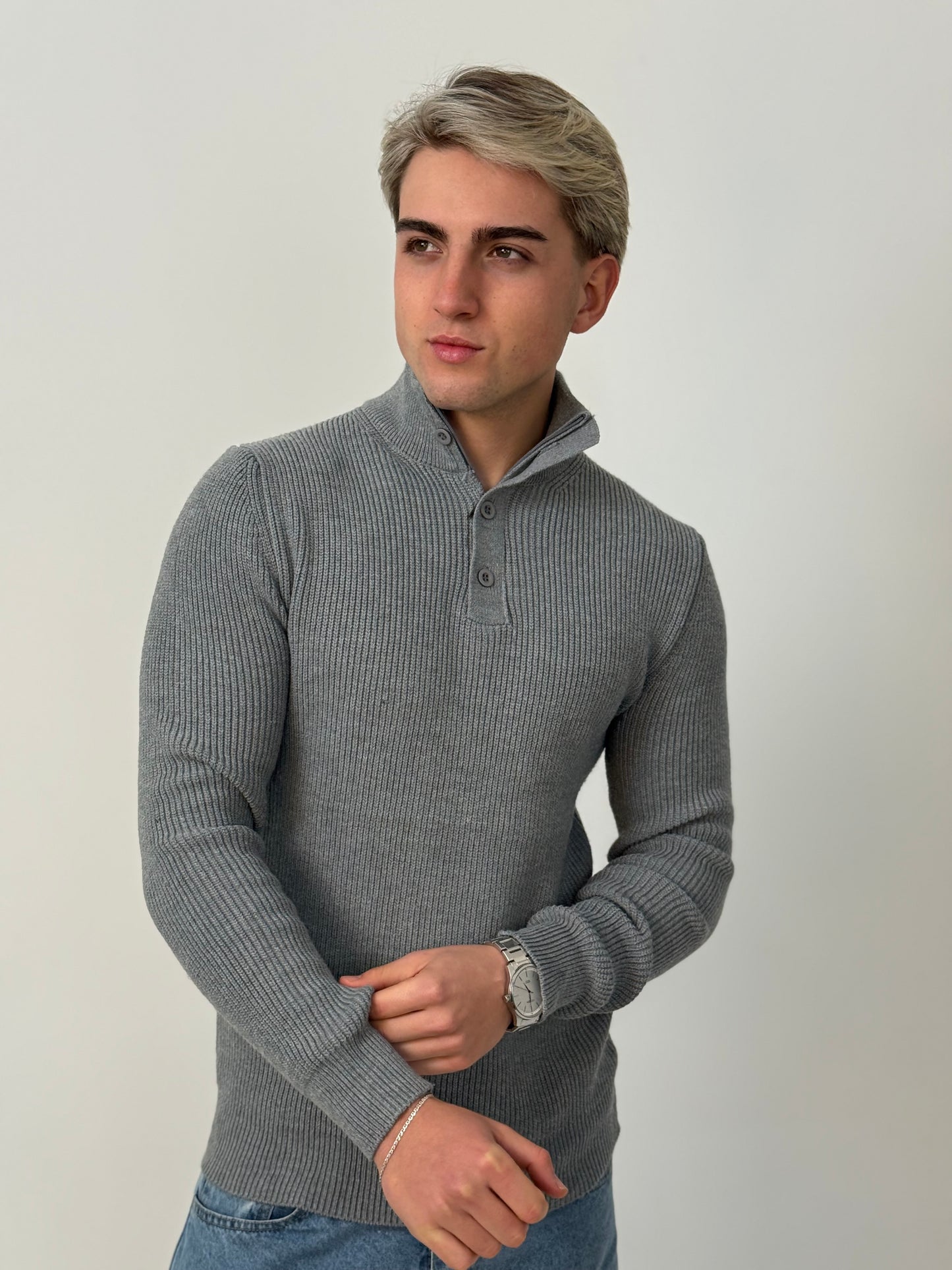 Sweater Linaje - Gris Claro