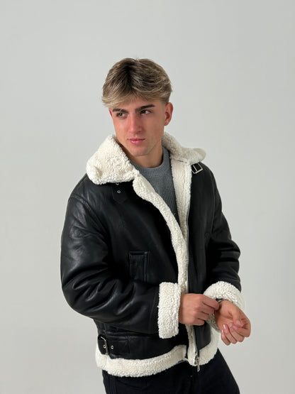 Chaqueta Gamulán Negra - Corderito Crudo