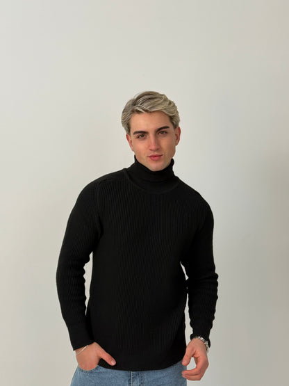 Sweater Legado | Cuello Alto Premium - Negro