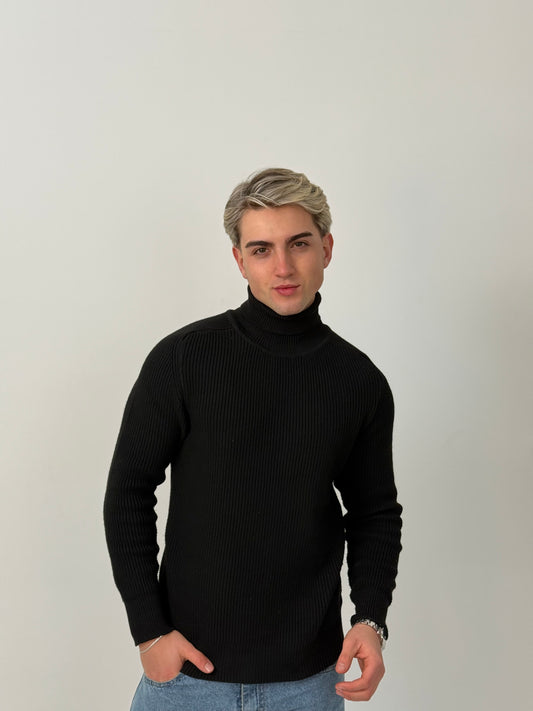 Sweater Legado | Cuello Alto Premium - Negro