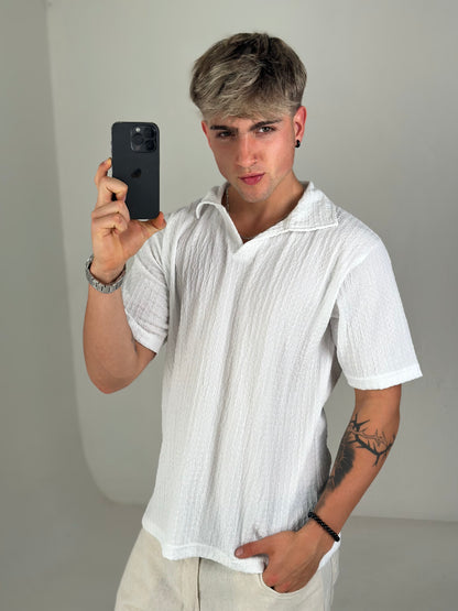 Chomba Blanca Casual - Jacquard