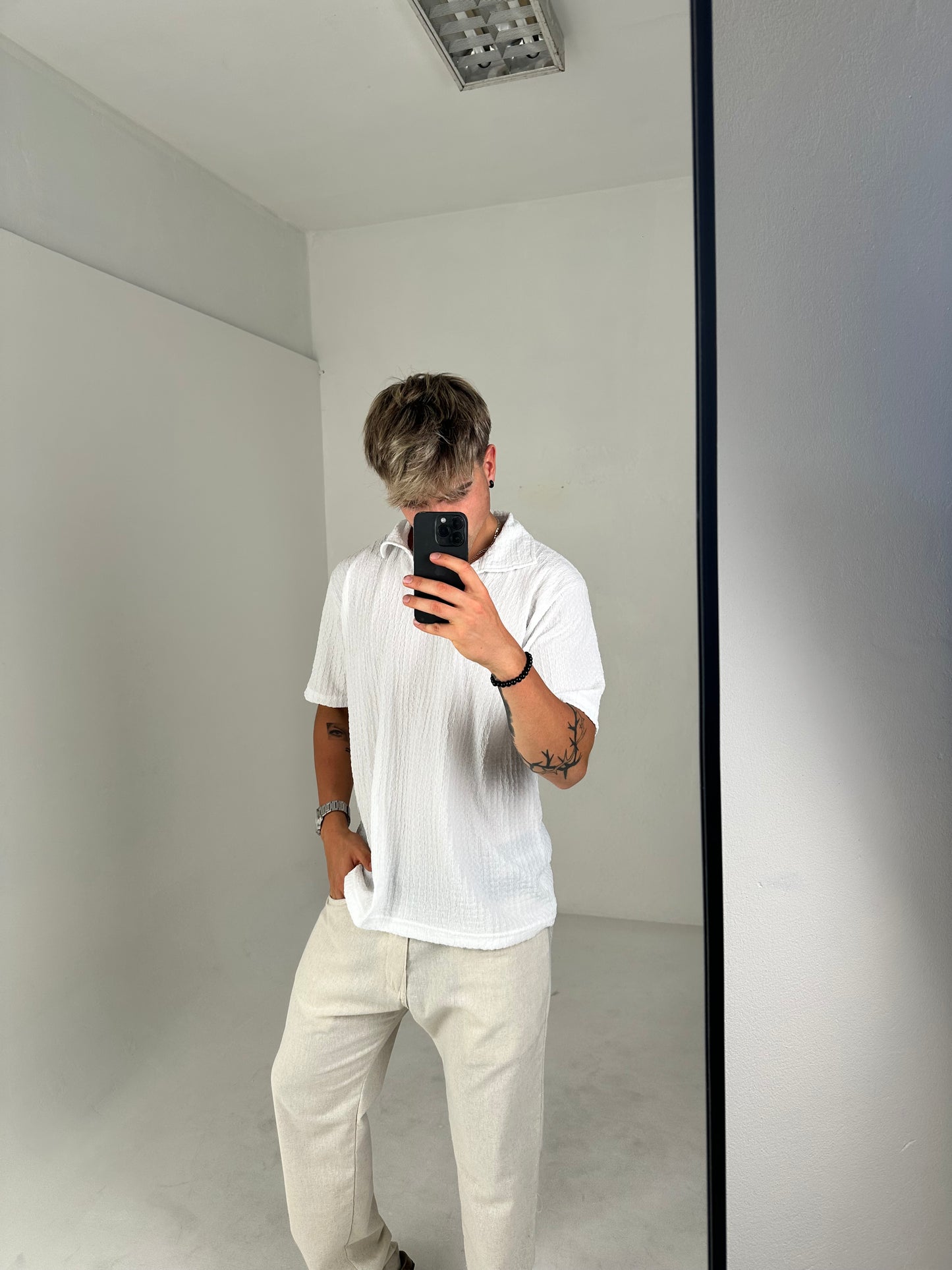 Chomba Blanca Casual - Jacquard