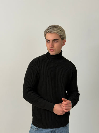 Sweater Legado | Cuello Alto Premium - Negro
