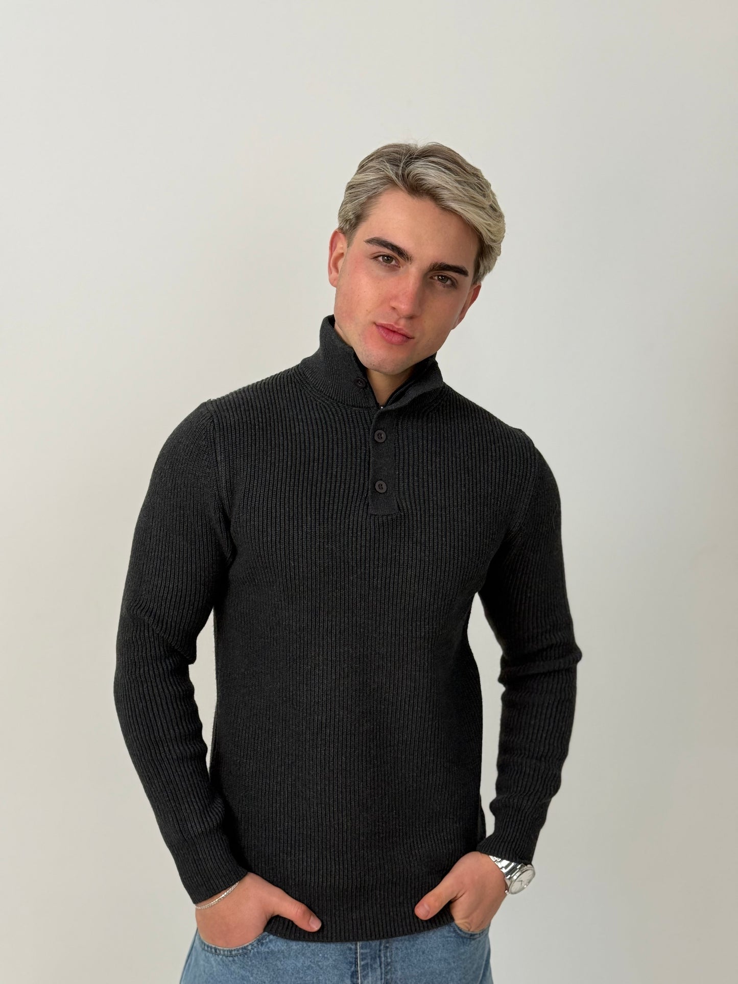 Sweater Linaje - Gris Oscuro