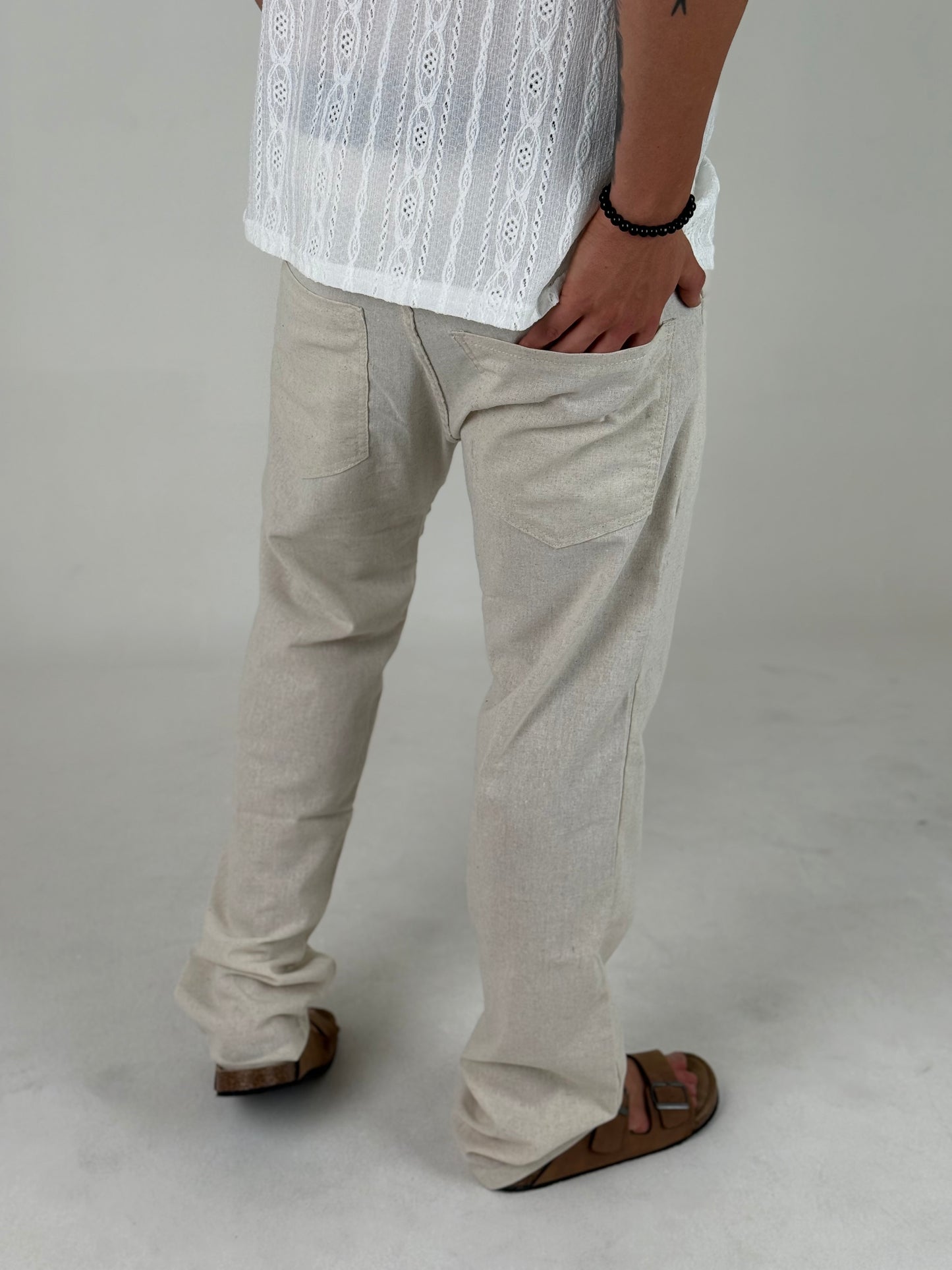 Pantalon de Vestir - Lino Crudo