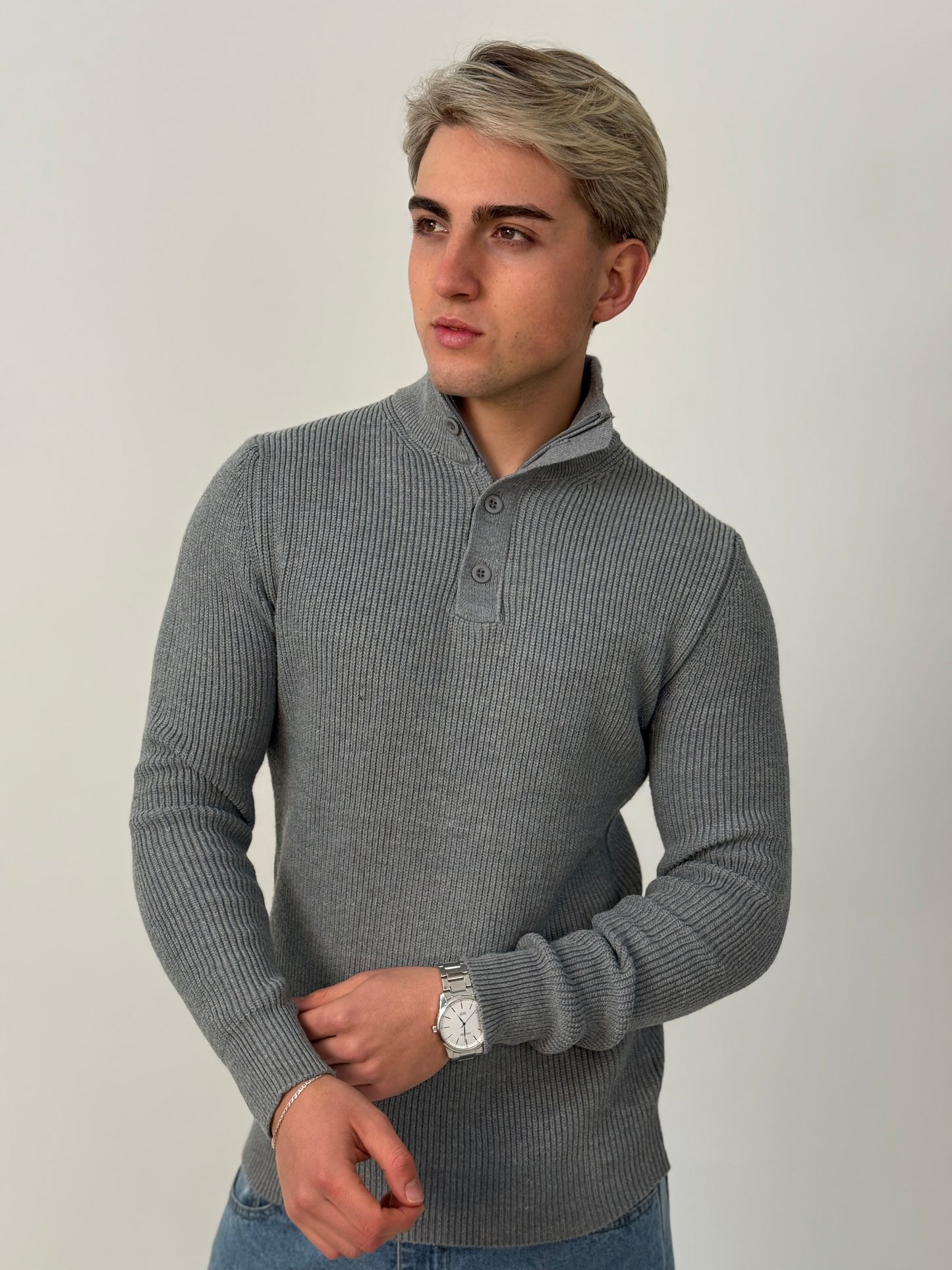 Sweater Linaje - Gris Claro
