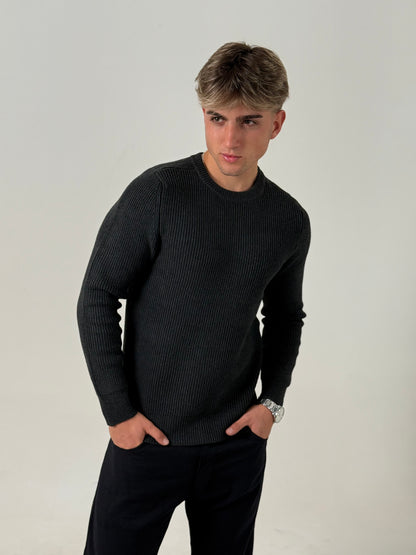 Sweater Knit Gris Oscuro