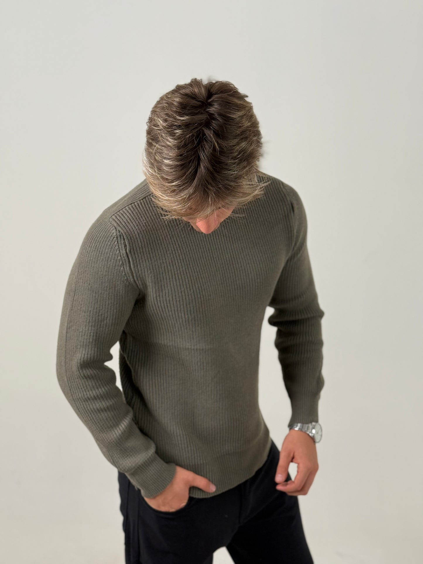 Sweater Knit Verde Oscuro