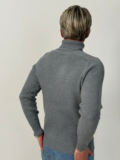 Sweater Legado | Cuello Alto Premium - Gris Claro