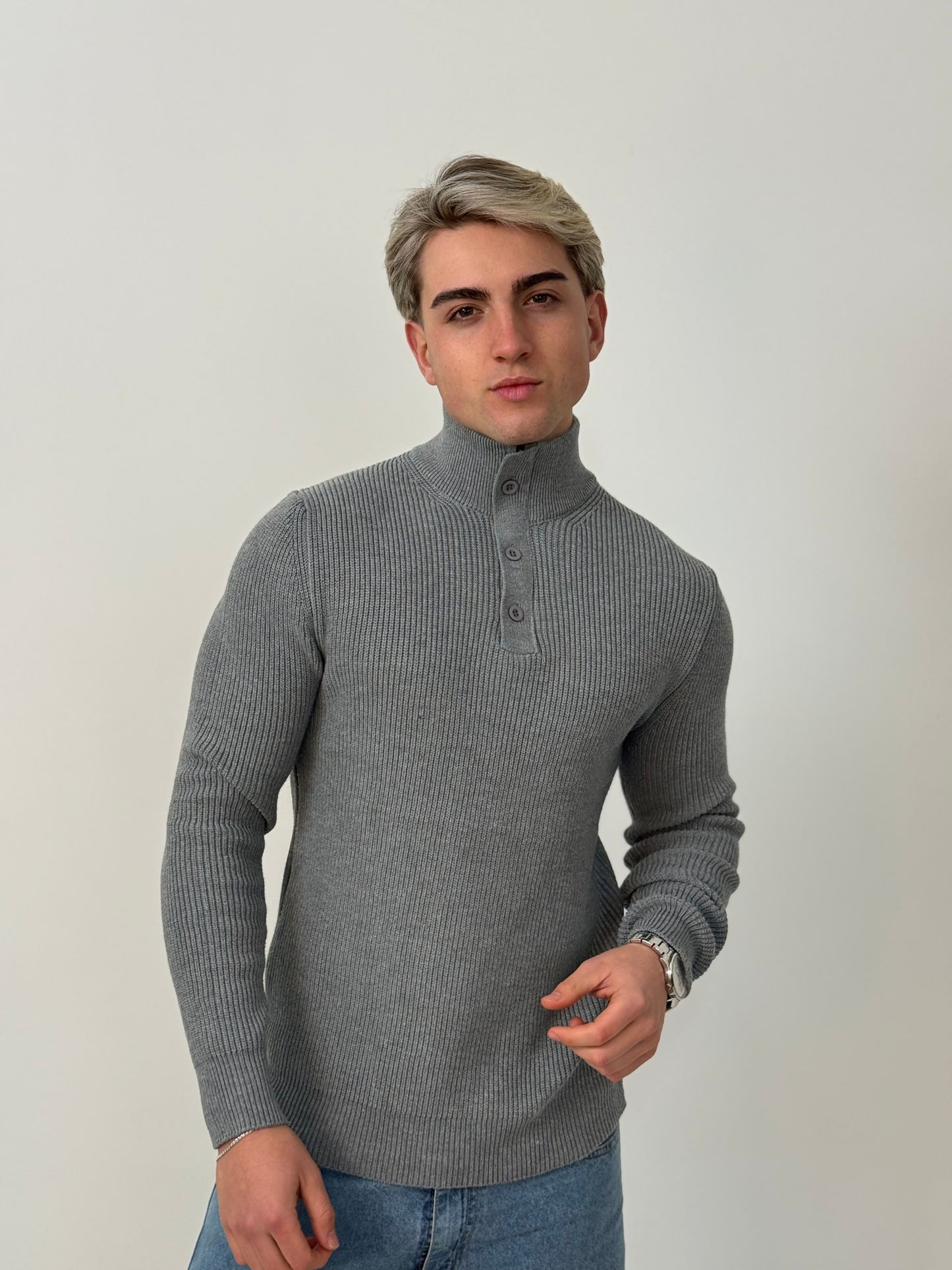 Sweater Linaje - Gris Claro