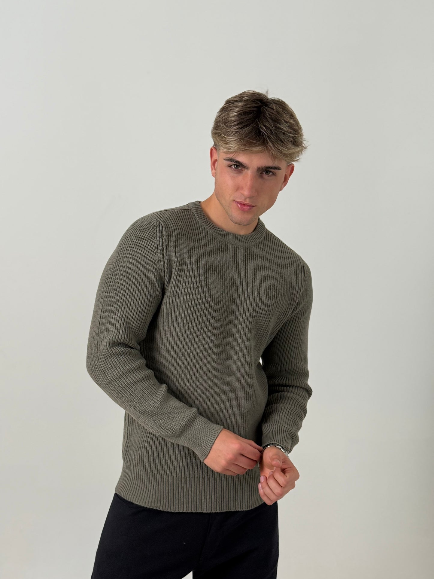 Sweater Knit Verde Oscuro