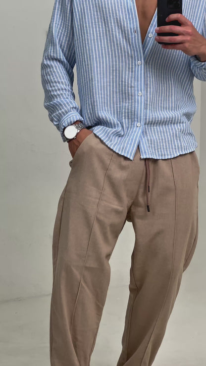 Pantalon de Lino Beige